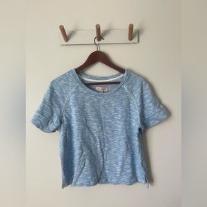 Philosophy Short Sleeve Blue Top
